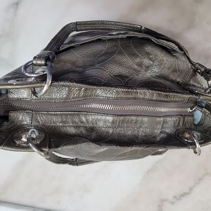 Coach Metallic Grey Bag